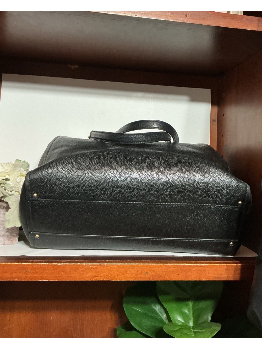 Tory Burch Satchel Black Pebble Leather - Picture 2 of 7